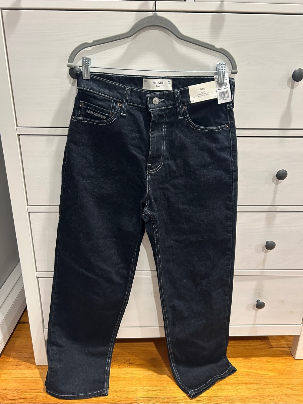 Hollister Men's Dark Black Relaxed Jeans